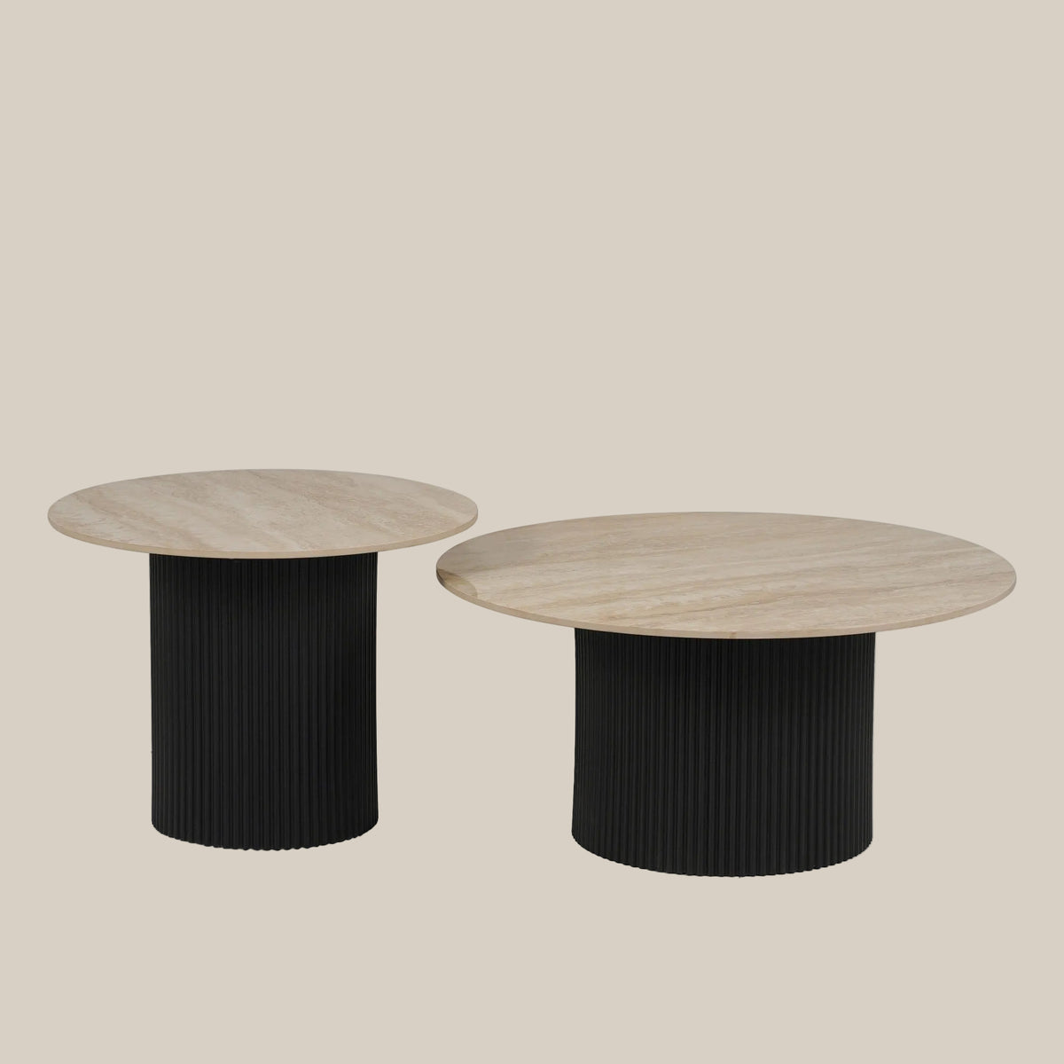 Wickham — Table basse en céramique travertin brillant — vue 1