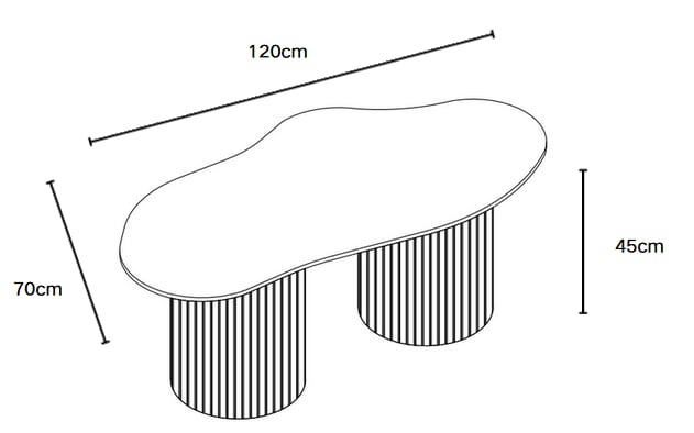 Kelsey — Table basse en céramique travertin