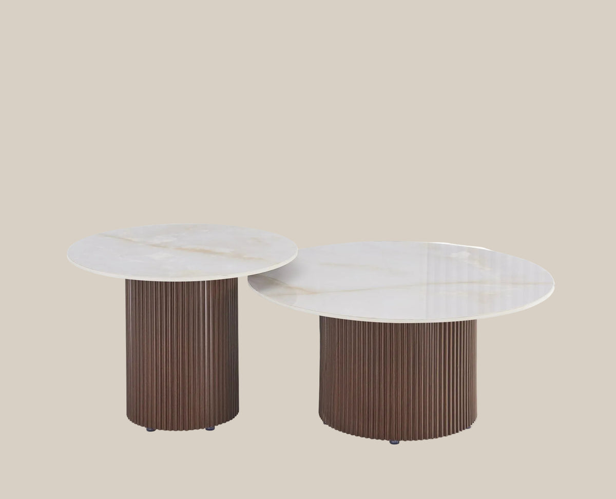 Grantley — Table basse duo en céramique moka — vue 1