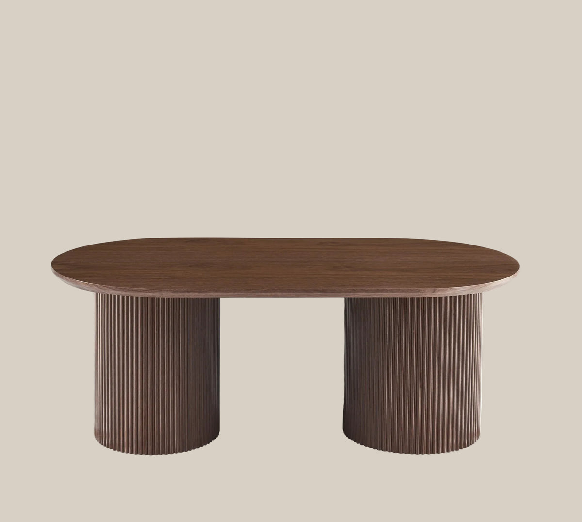 Oakham — Table basse en bois effet noyer — vue 1