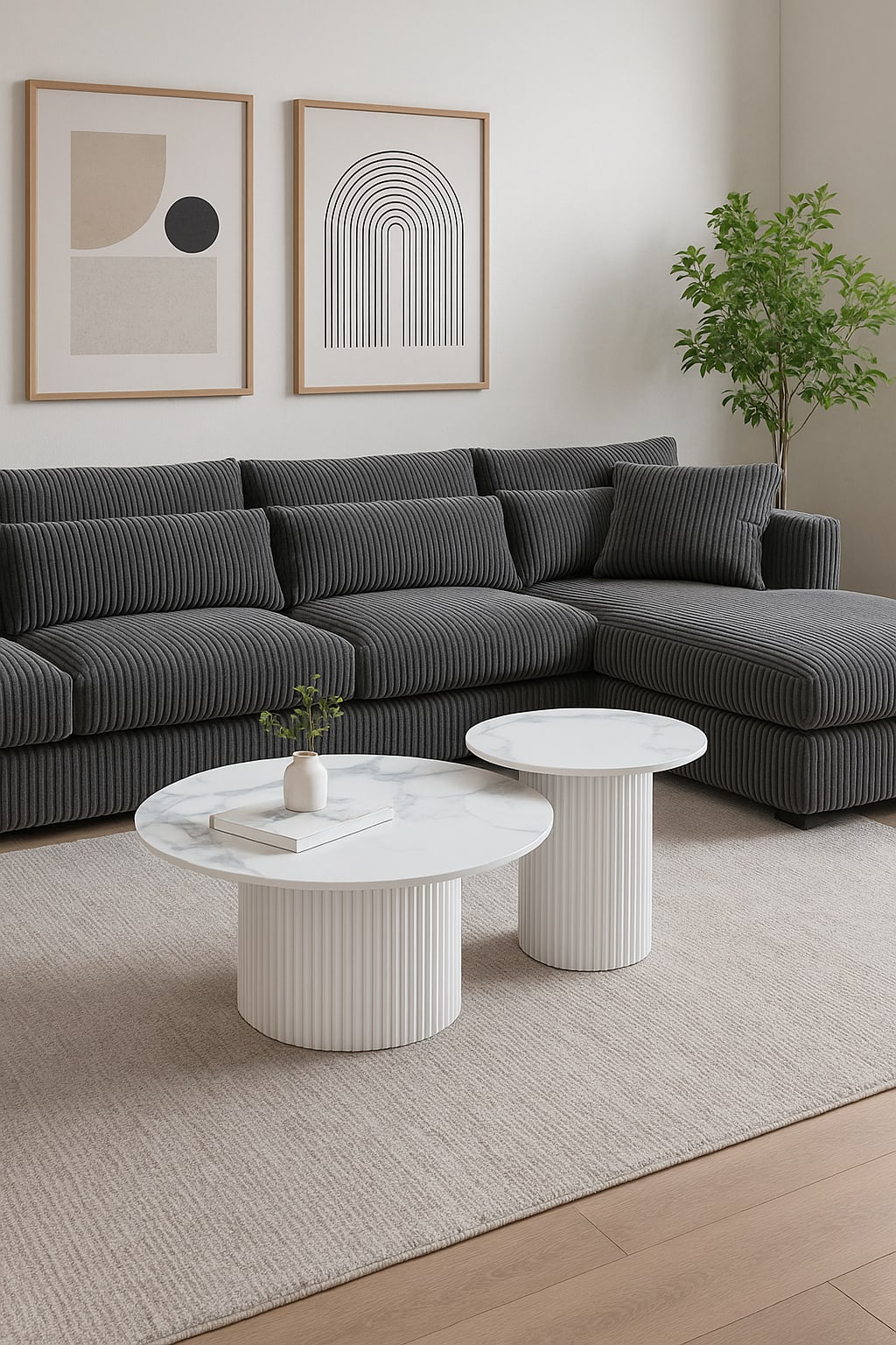 Bexley — Table basse en céramique marbre blanc — vue 5