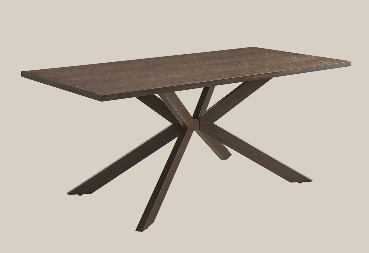 Ledlow — Table à manger en MDF effet noyer — vue 3