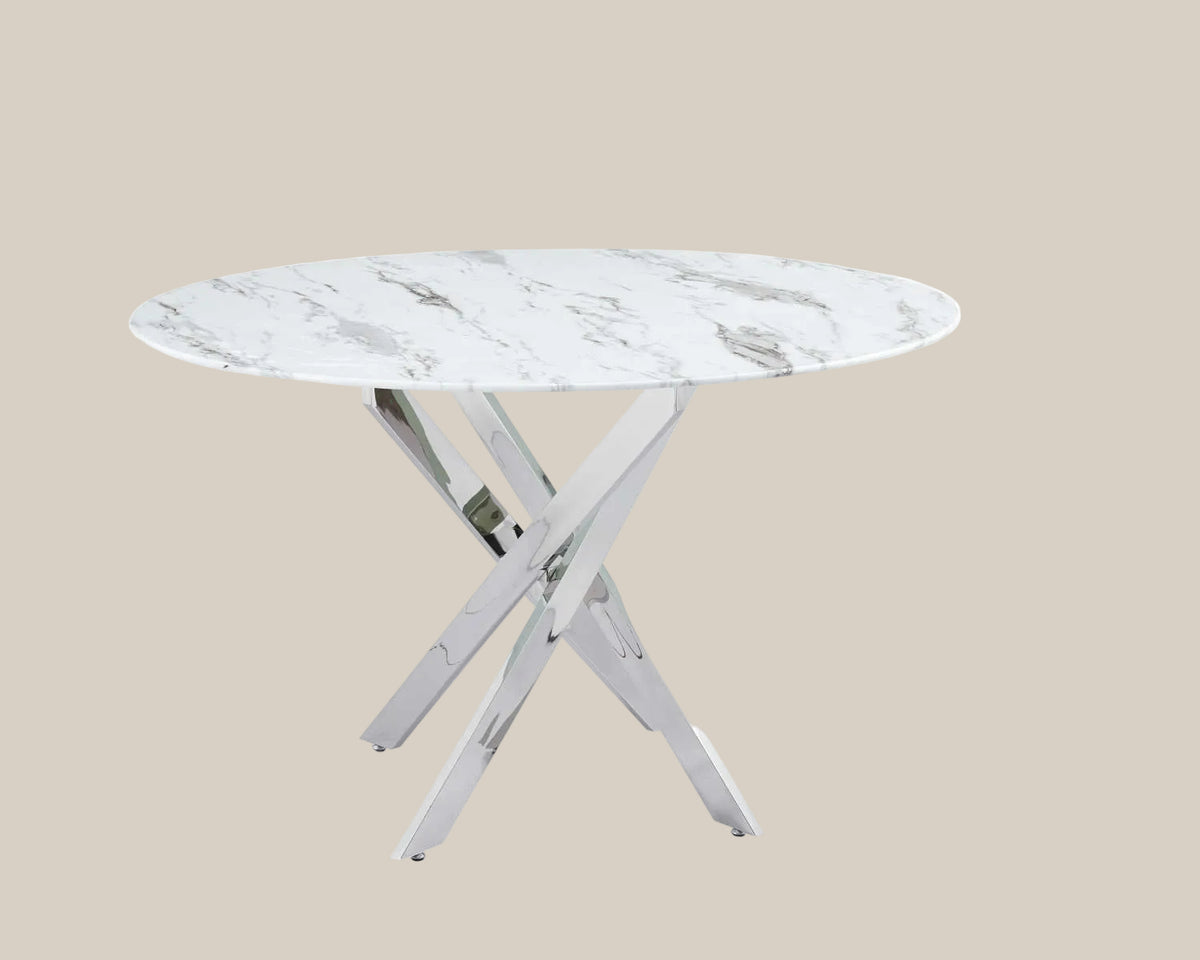 Halborne — Table à manger ronde en verre — vue 3