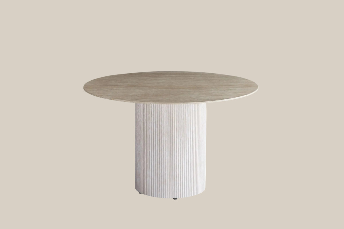 Fairton — Table à manger ronde en bois — vue 3
