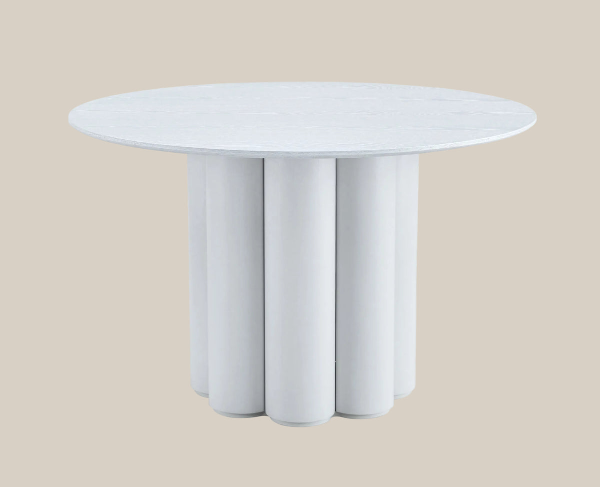 Verthorpe — Table à manger finition blanc — vue 3