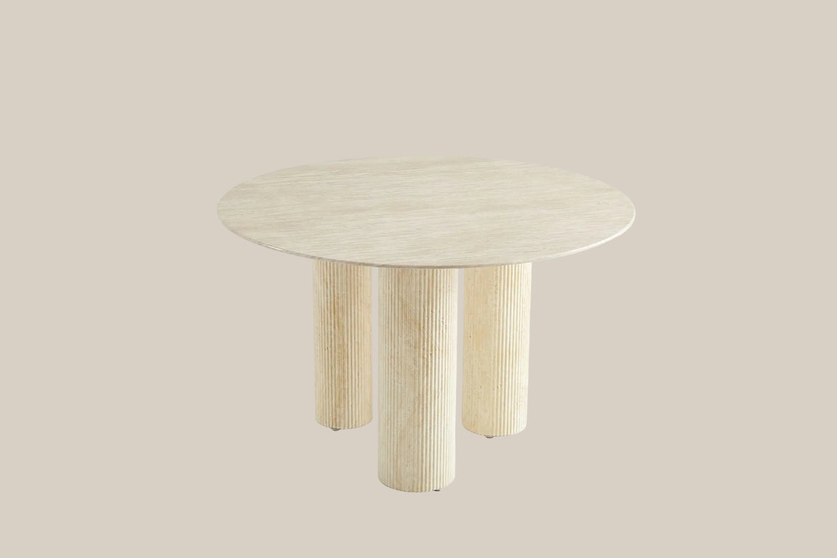 Uxwood — Table à manger en céramique effet travertin — vue 3
