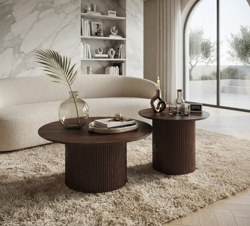 Firwood — Table basse en bois effet noyer