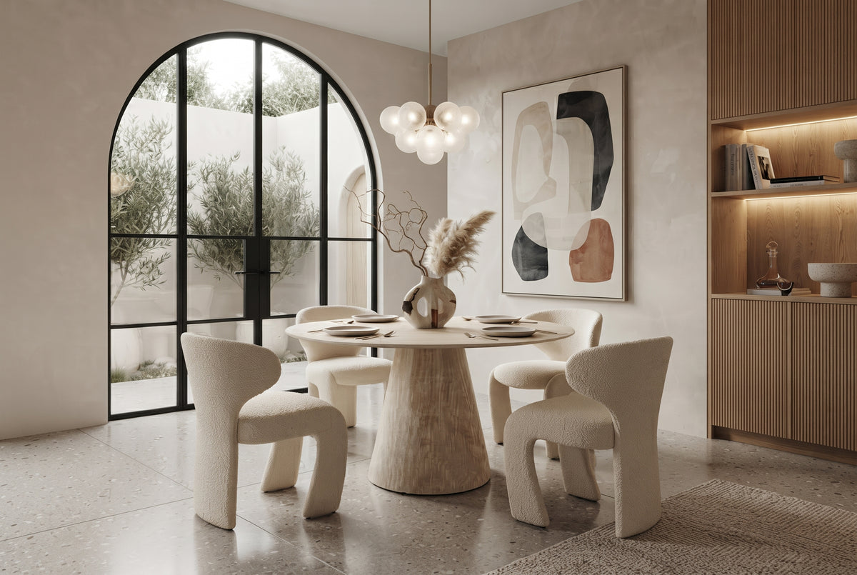 Vercliff — Table à manger ronde en MDF — vue 2