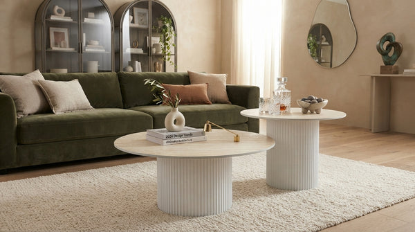 Stotfold — Table basse en céramique travertin mat
