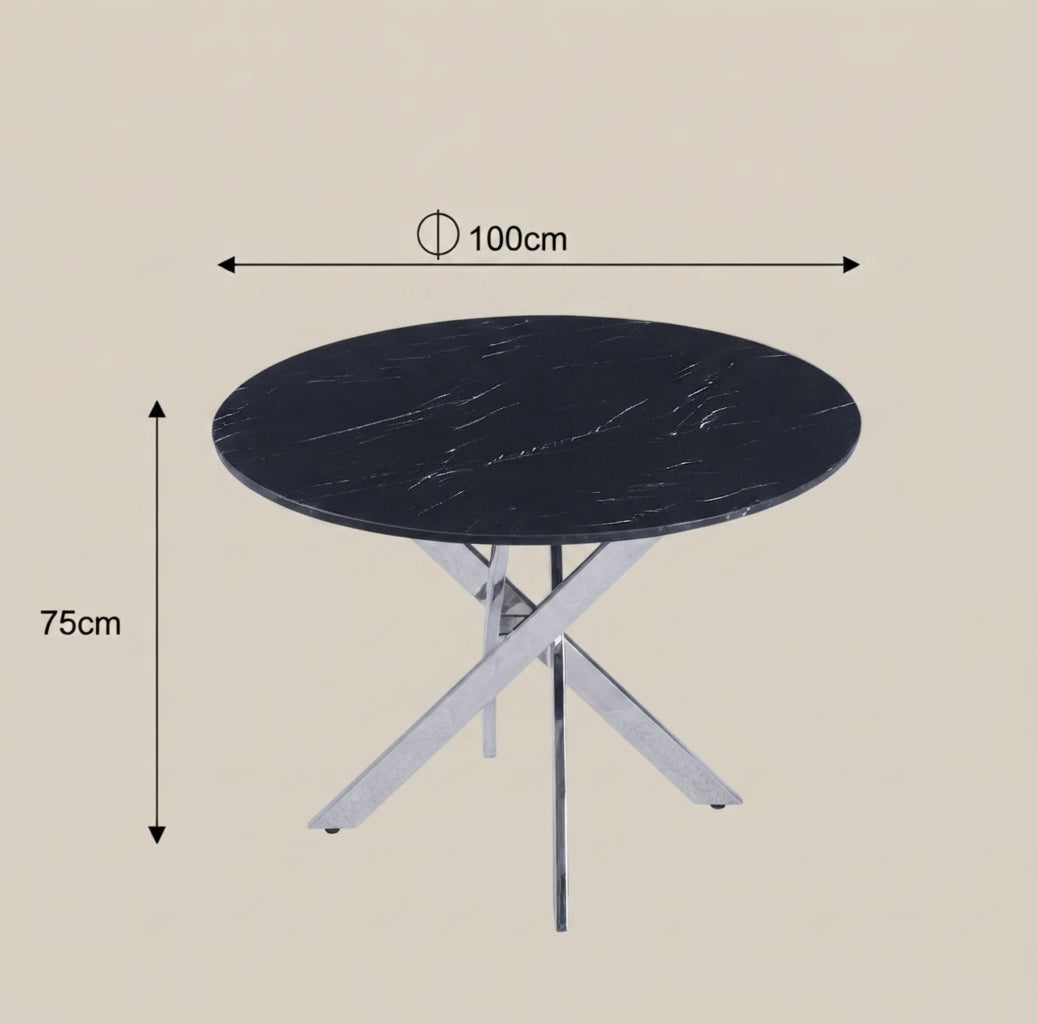 Ashdale — Table à manger ronde en verre — vue 4
