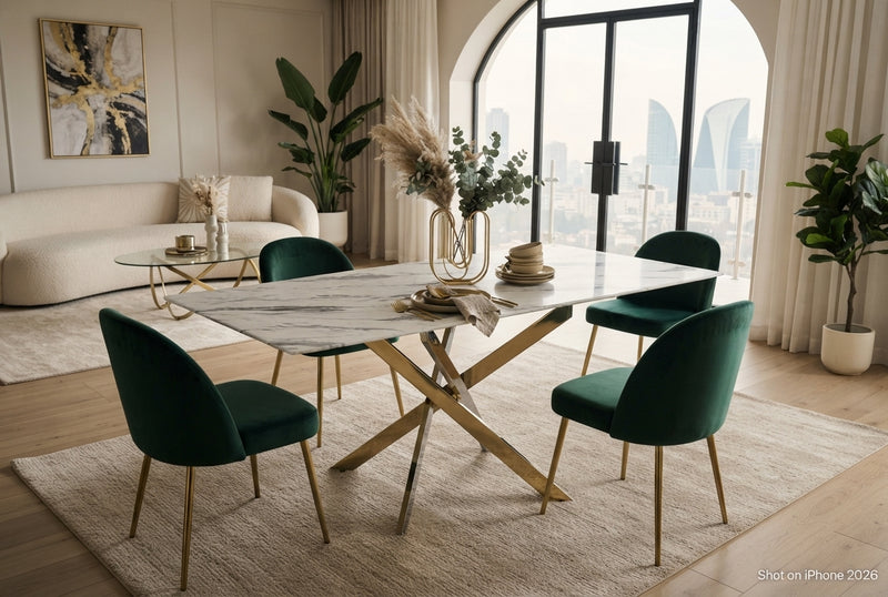 Greston — Table à manger en verre