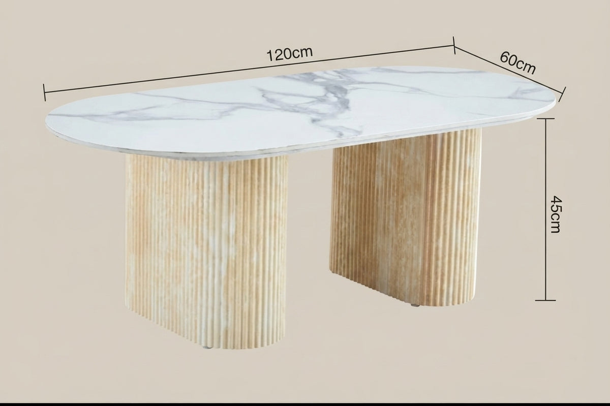 Henley — Table basse en céramique marbre blanc — vue 3