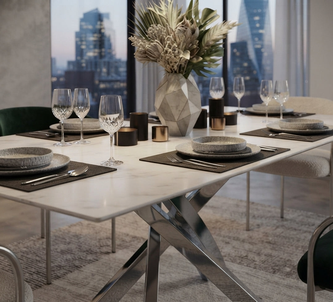 Roxwell — Table à manger en verre — vue 1