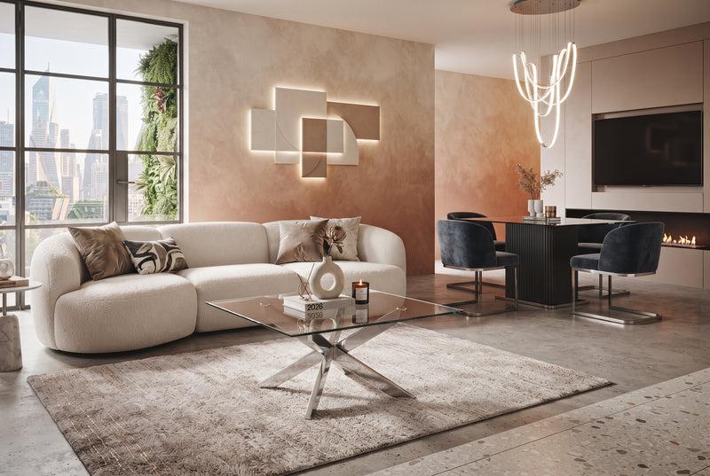 Fenmore — Table basse carrée en verre