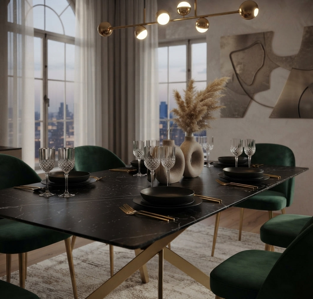 Saxcliff — Table à manger en verre — vue 1