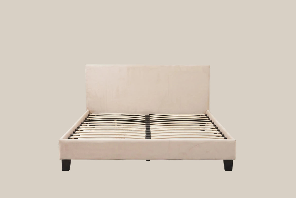 Melbourne Velours — Lit avec sommier intégré, beige, 160 x 200 cm — vue 3