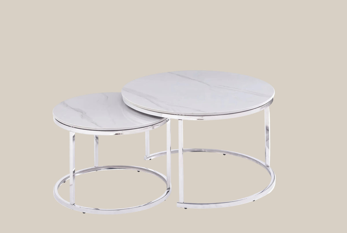 Ainsley — Table basse gigogne en céramique — vue 1
