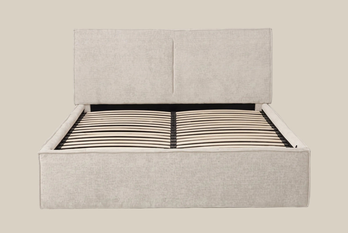 Olivia Chenille — Lit coffre beige, 180 x 200 cm — vue 3