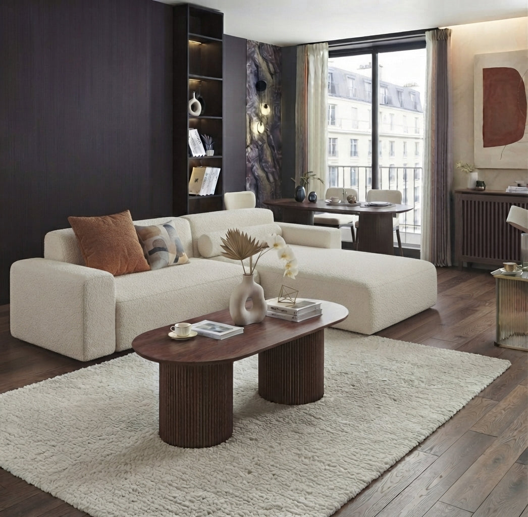 Oakham — Table basse en bois effet noyer — vue 2