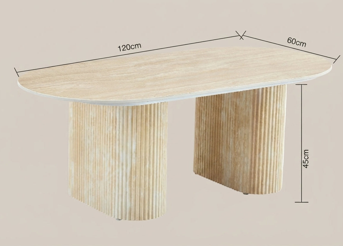 Cheswick — Table basse en céramique travertin mat — vue 3