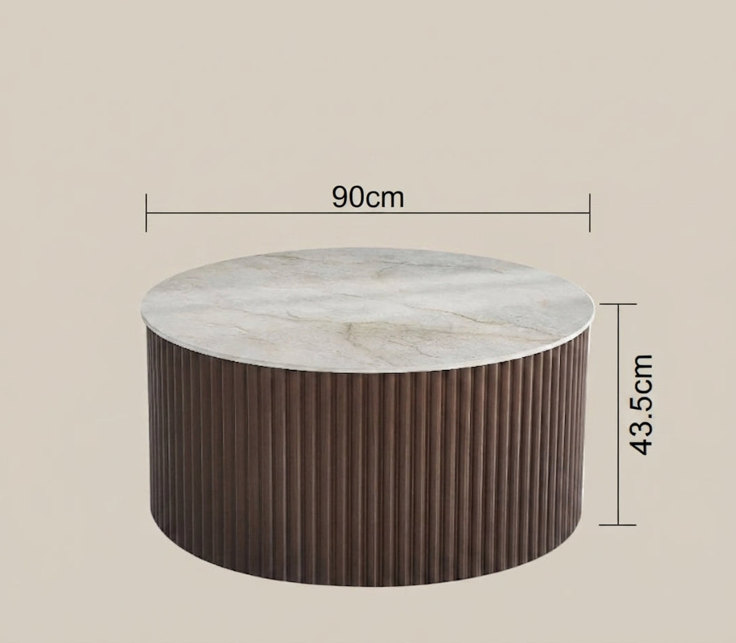 Marsden — Table basse ronde en céramique grise — vue 3