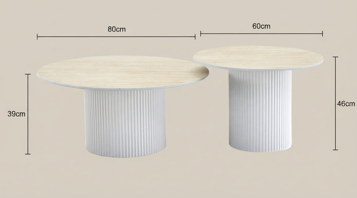 Stotfold — Table basse en céramique travertin mat — vue 3