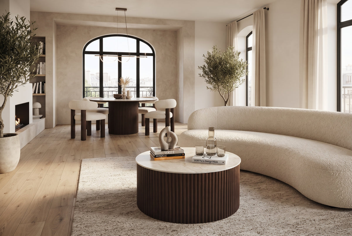 Carden — Table basse ronde en céramique grise — vue 2