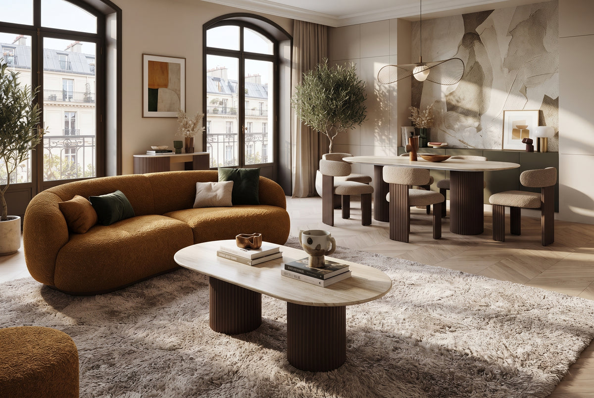 Lonsdale — Table basse en céramique travertin brillant — vue 2