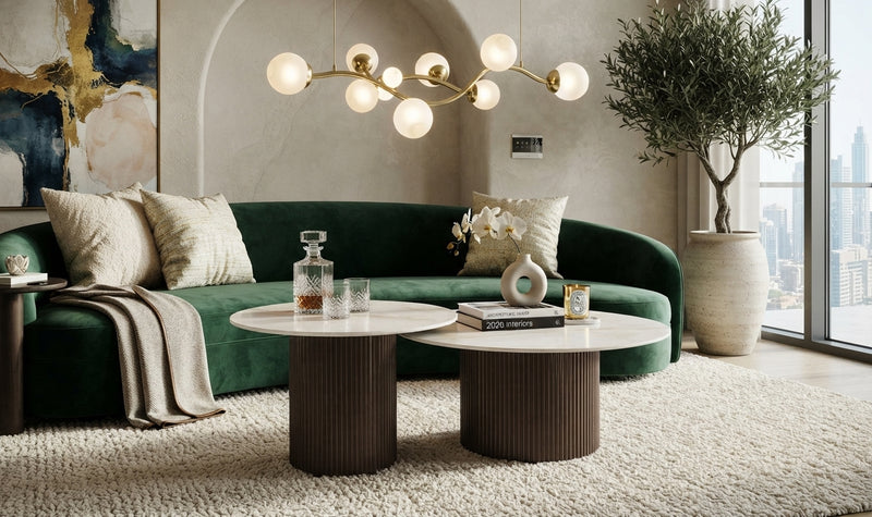 Grantley — Table basse duo en céramique moka