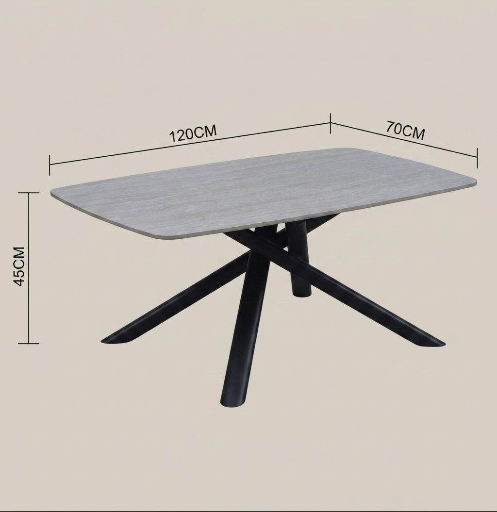 Ashgrove — Table basse en céramique travertin blanc — vue 3