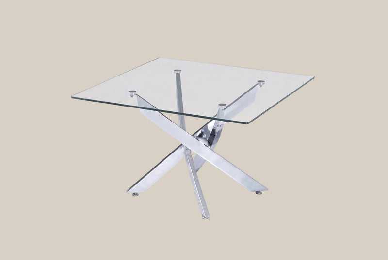 Fenmore — Table basse carrée en verre en situation