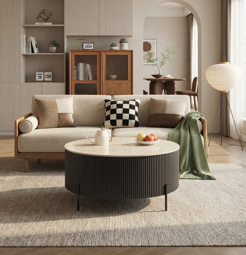 Selby — Table basse en céramique travertin