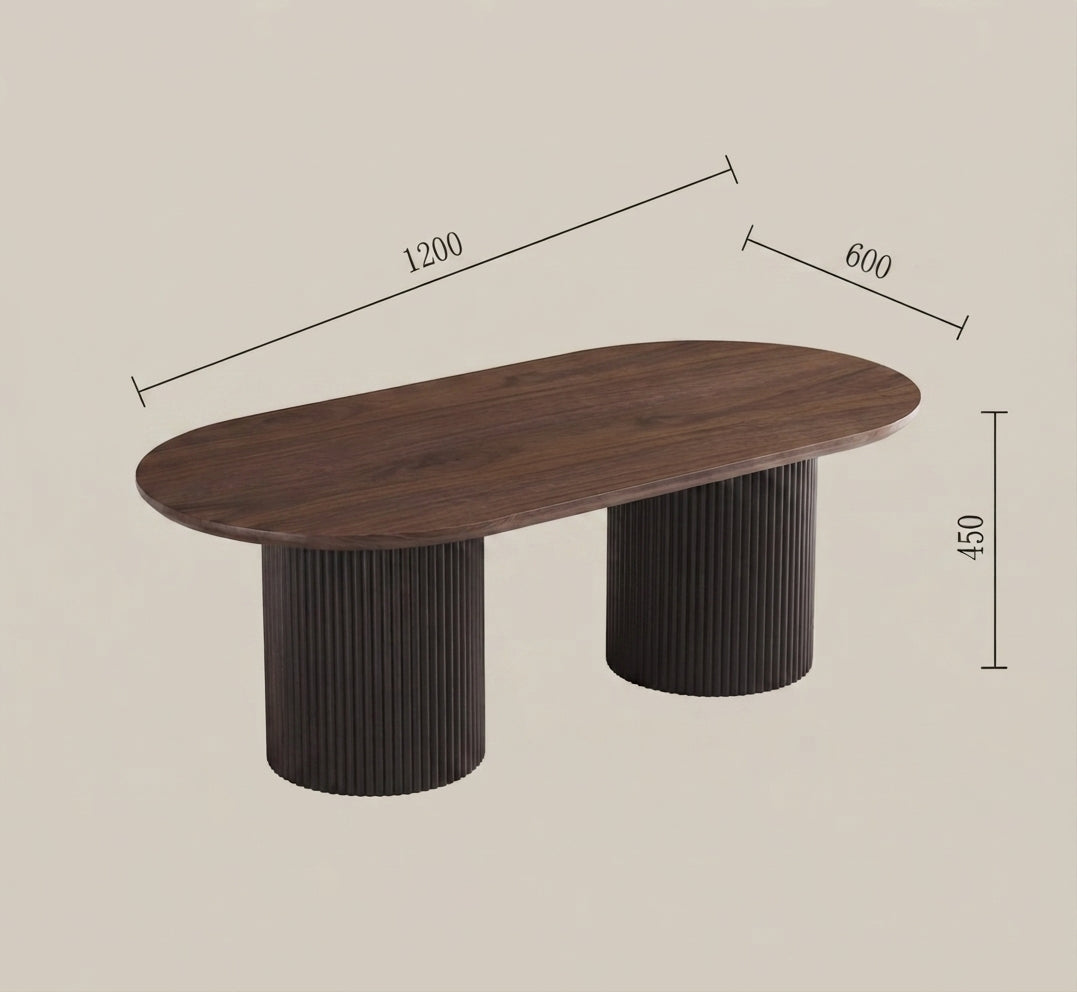 Oakham — Table basse en bois effet noyer — vue 3
