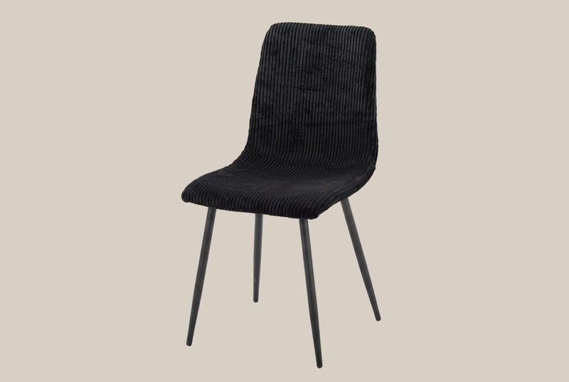 Oldbury — Chaise en coque design noir, piètement non spécifié