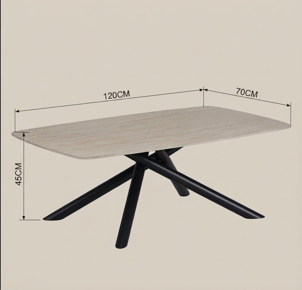 Loxley — Table basse en céramique travertin mat — vue 3