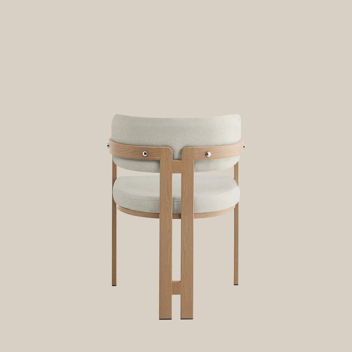 Blackwell — Chaise en grain sable, piètement effet bois — vue 3