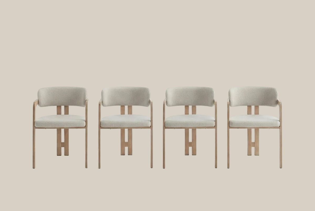 Blackwell — Chaise en grain sable, piètement effet bois — vue 5
