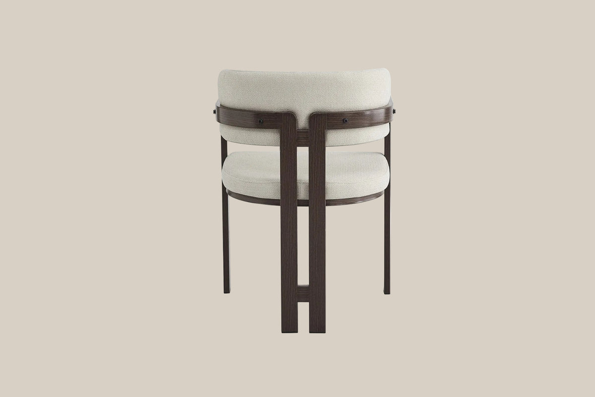 Blackwell — Chaise en grain sable, piètement effet noyer — vue 3