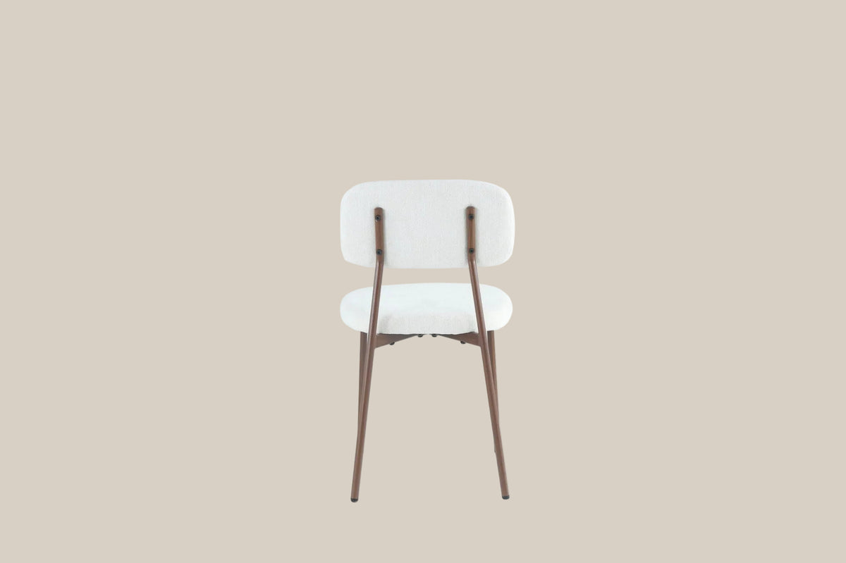 Cavendish — Chaise en tissu heritage beige, piètement effet noyer — vue 3