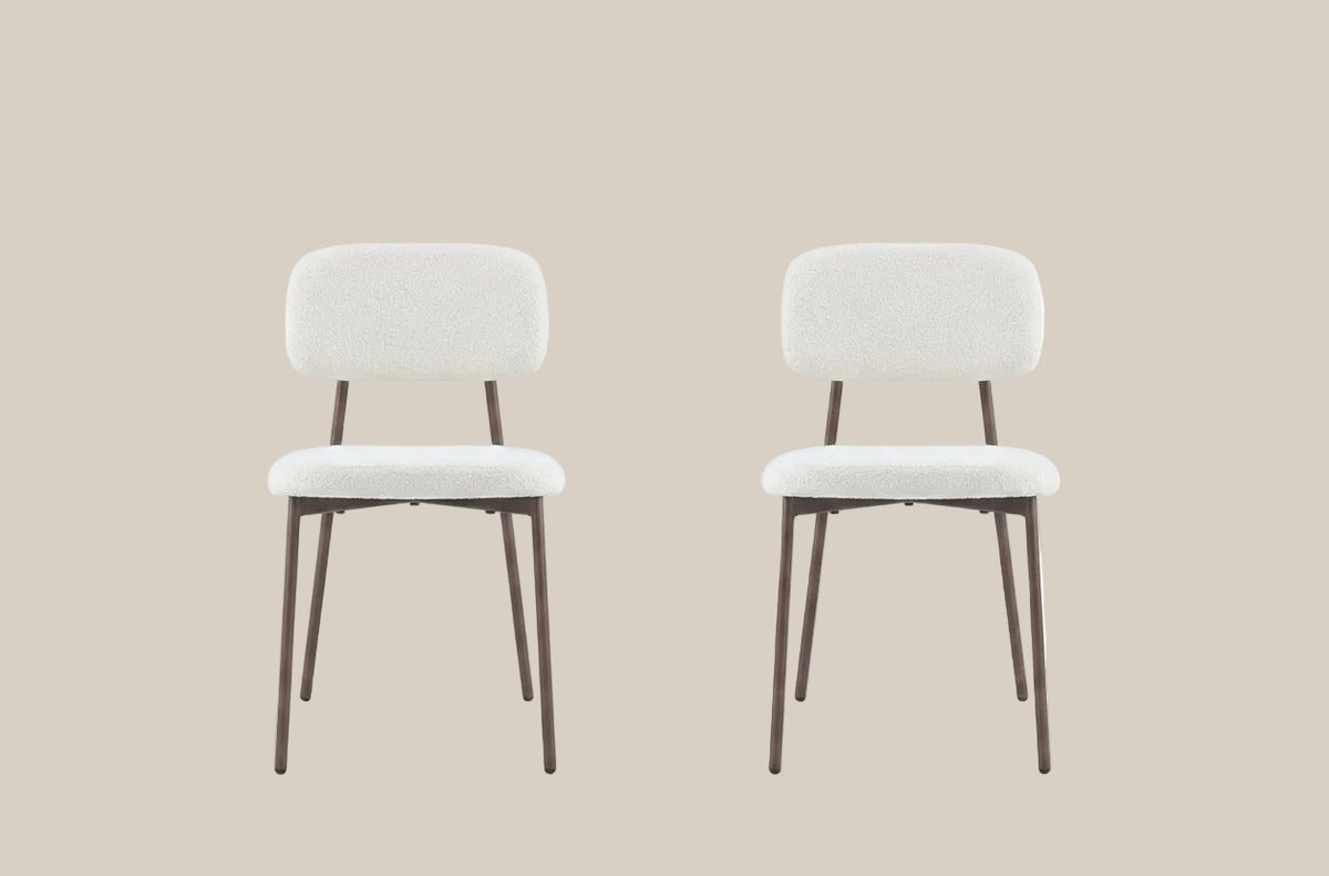 Cavendish — Chaise en tissu heritage beige, piètement effet noyer — vue 4