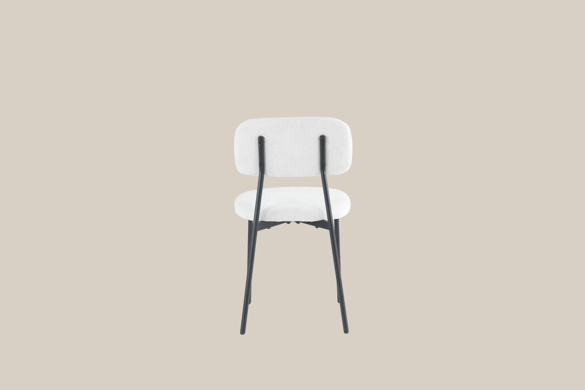 Cavendish — Chaise en tissu heritage beige, piètement métal noir — vue 3