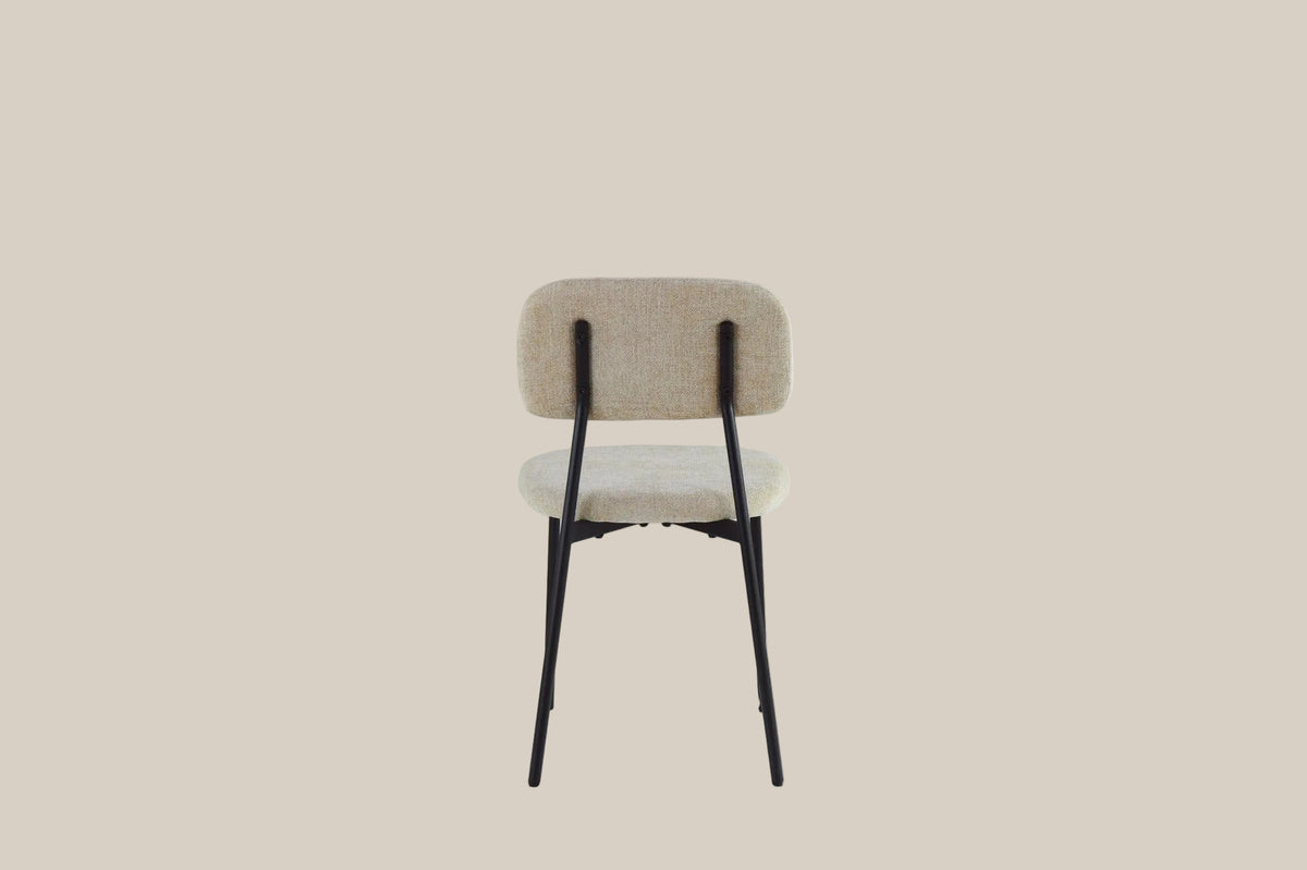 Cavendish — Chaise en tissu heritage sable, piètement métal noir — vue 3