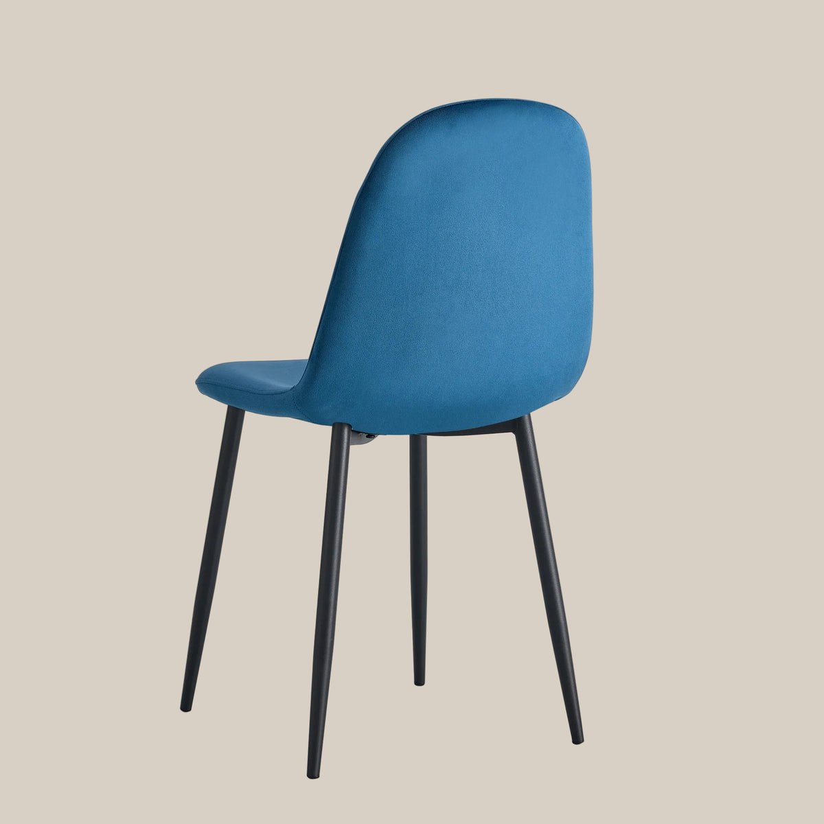 Marchmont — Chaise en velours vert canard, piètement métal noir — vue 3