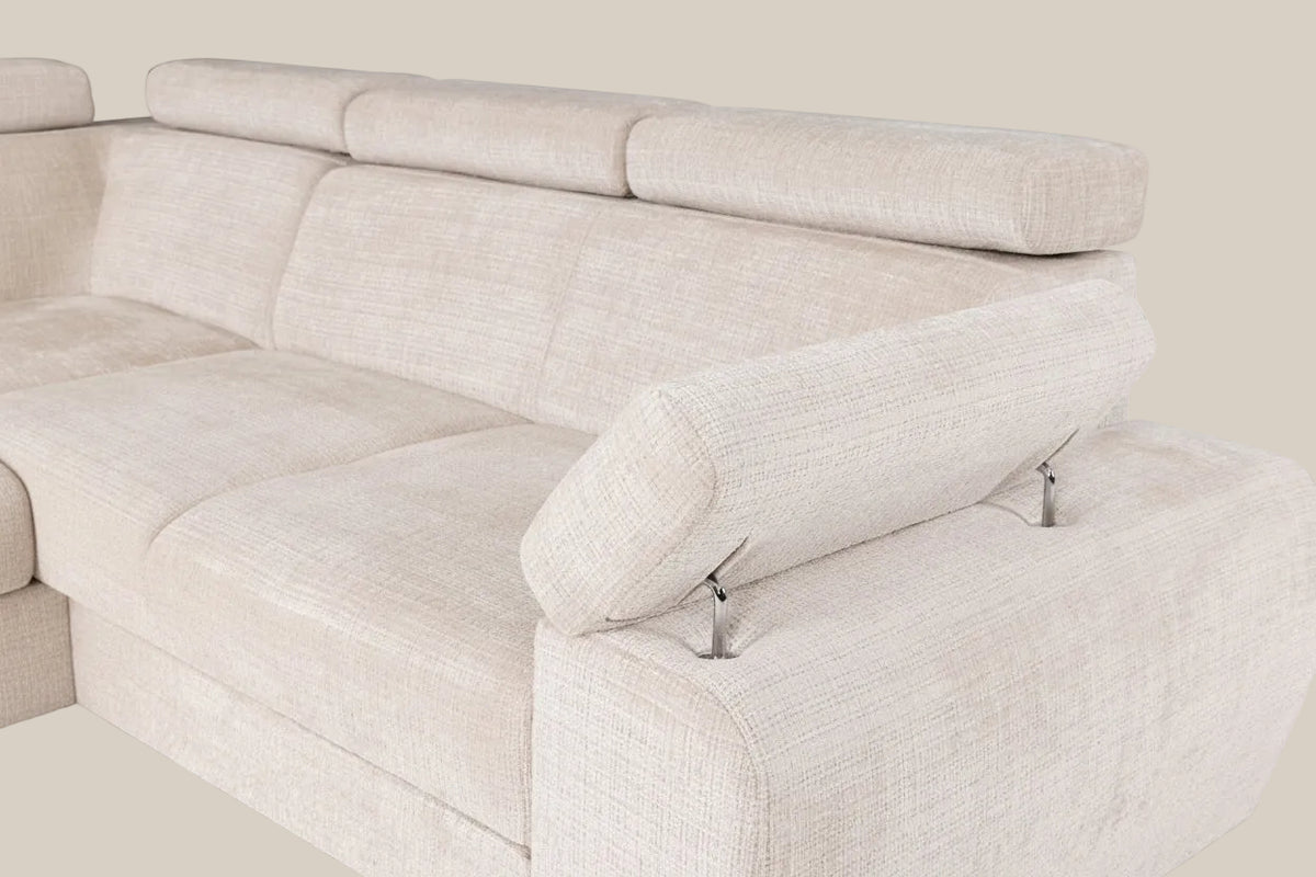 Milford – Canapé d'angle convertible en tissu — vue 6