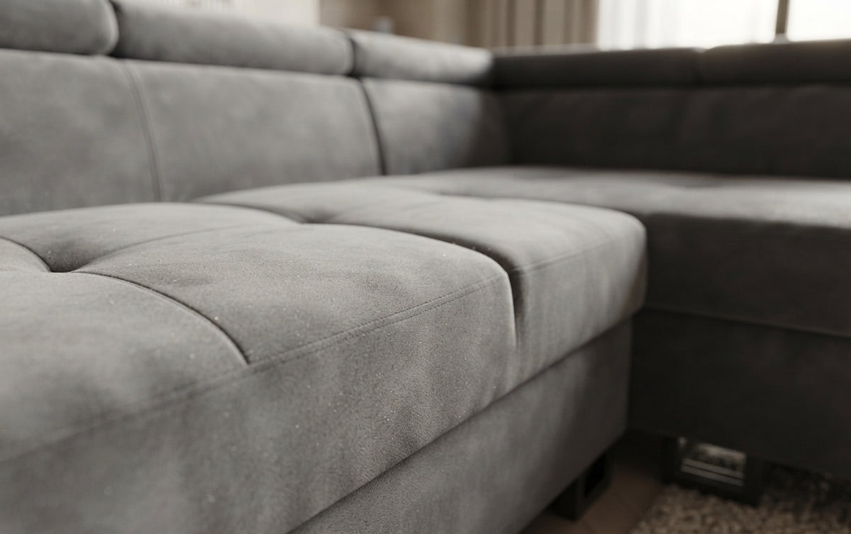 Westwood – Canapé d'angle convertible en velours — vue 6